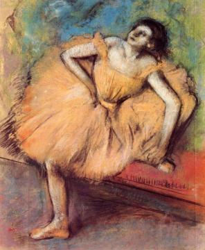 Seated Dancer Artwork by Edgar Degas