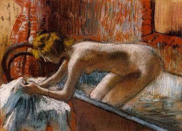 Woman Leaving Her Bath Artwork by Edgar Degas
