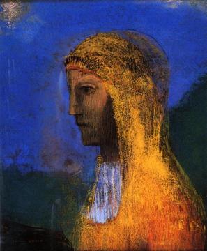 The Druidess Artwork by Odilon Redon