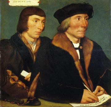 Portrait of Sir Thomas Godsalve and His Son John Artwork by Hans Holbein the Younger