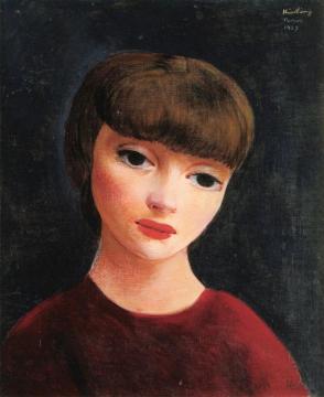 Portrait of a Woman Artwork by Moise Kisling