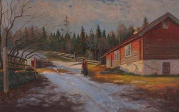 Farmstead (gardstun) Artwork by Andreas Singdahlsen