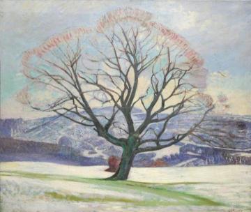 Wych Elm in Winter Artwork by William Rothenstein
