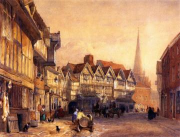 Butcher's Row, Hereford Artwork by David Cox