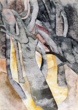 Tree Trunks Artwork by Charles Demuth