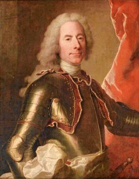 Portrait of a Man Wearing an Armor Artwork by Hyacinthe Rigaud