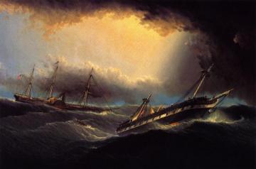 The "Washington" Rescuing the Passengers and Crew of the "Winchester" Artwork by James E. Buttersworth