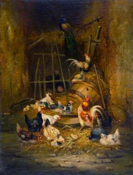 Poultry Artwork by Claude Guilleminet