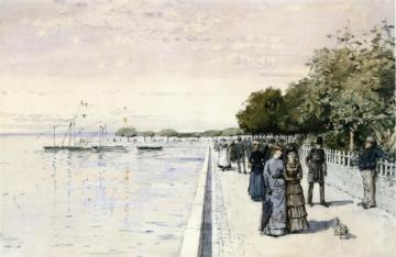 Promenade Artwork by Frederick Childe Hassam