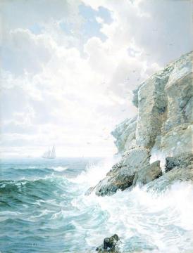 Purgatory Cliff Artwork by William Trost Richards