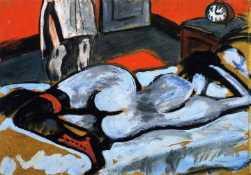 Reclining Nude With Black Stockings Artwork by Auguste Chabaud