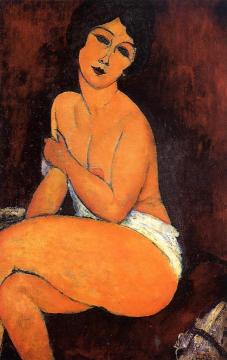 Seated Nude Artwork by Amedeo Modigliani