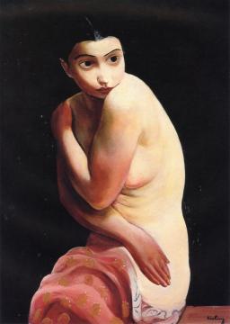 Seated Nude Artwork by Moise Kisling