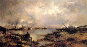 Lower Manhattan from Communipaw, New Jersey Artwork by Thomas Moran