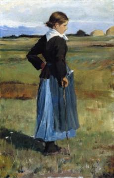 French Peasant Girl Artwork by Frederick Childe Hassam