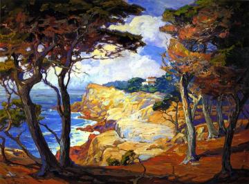 A Villa On The Monterey Coast Artwork by Franz Bischoff