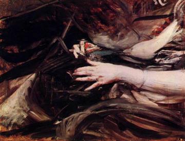 Sewing Hands of a Woman Artwork by Giovanni Boldini