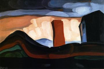 Dawn, A Canal Artwork by Oscar Bluemner