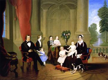 Brigham Young And His Family Artwork by William Warner Major