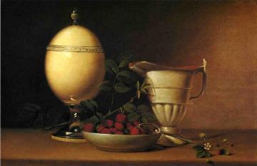 Still Life With Strawberries And Ostrich Egg Cup Artwork by Raphaelle Peale