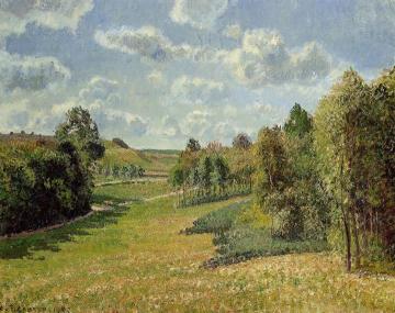 Berneval Meadows, Morning Artwork by Camille Pissarro