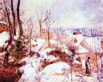 A Cottage in the Snow Artwork by Camille Pissarro