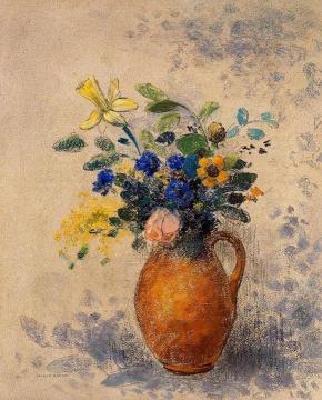 Vase of Flowers Artwork by Odilon Redon