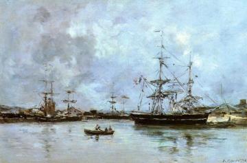 The Port of Deauville Artwork by Eugène-Louis Boudin