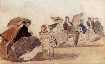 Trouville Beach Artwork by Eugène-Louis Boudin