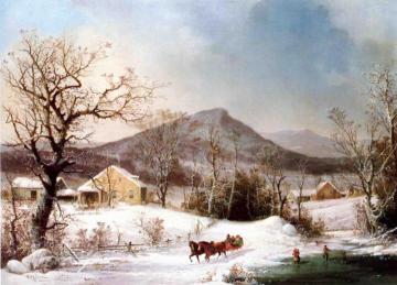 Winter in the Country Artwork by George Henry Durrie