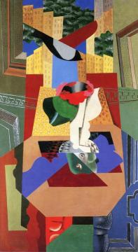 Vase with Camelia and a Bird Artwork by Leopold Survage