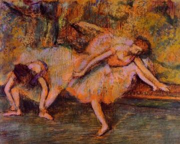 Two Dancers on a Bench Artwork by Edgar Degas