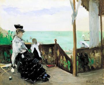 In a Villa by the Seaside Artwork by Berthe Morisot