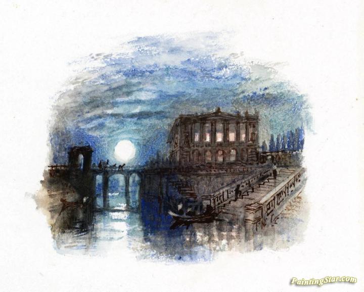 Rogers's 'Italy' - A Villa on the Night of a Festa di Ballo Artwork by Joseph Mallord William Turner