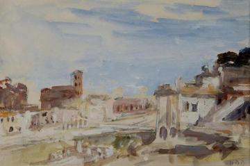 View of Rome Artwork by Hercules Brabazon Brabazon