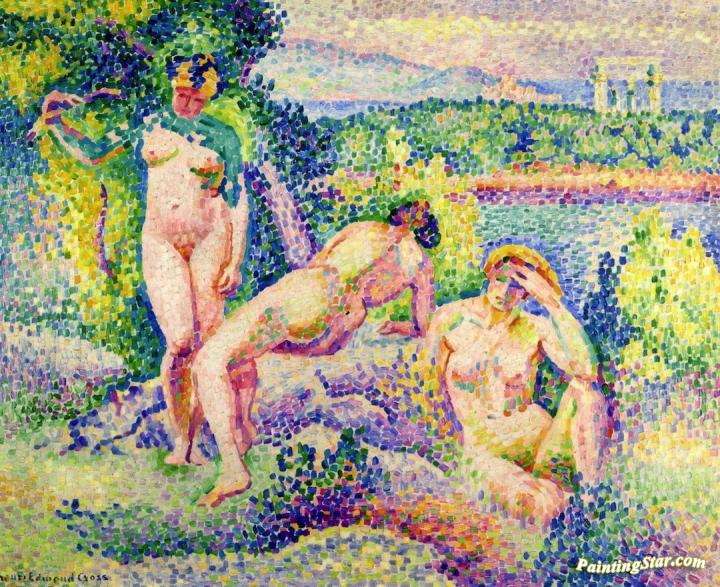 Nymphs Artwork by Henri Edmond Cross
