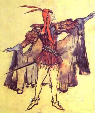 Costume design for Arrigo Boito's opera Faust Artwork by Constantin Alexeevich Korovin