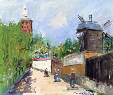 The Moulin de la Galette in Montmartre Artwork by Maurice Utrillo