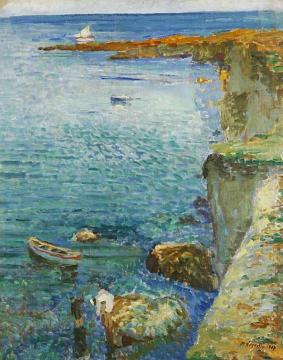 Coastal Rocky Landcape - The Cliffs Artwork by Otakar Nejedlý