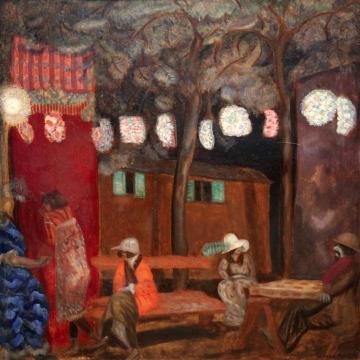 Night Scene In Paris Artwork by Boris Grigoriev