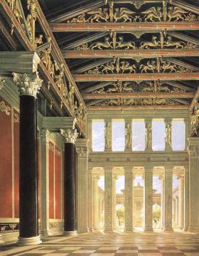 Inner View Of The Reception Hall On The Acropolis In Athens Artwork by Karl Friedrich Schinkel