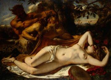 Sleeping Nymphs And Satyrs Artwork by William Etty