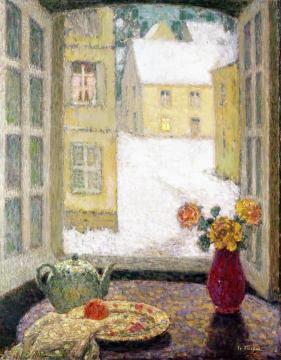 Table In Front Of The Window, Versailles Artwork by Henri Le Sidaner