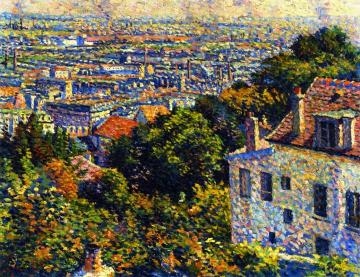 Montmartre, from the Rue Cortot, View towards Saint-Denis Artwork by Maximilien Luce