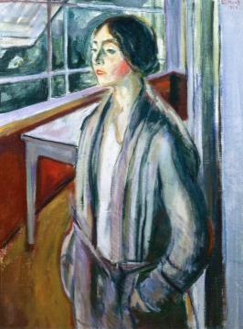 Young Woman On The Veranda Artwork by Edvard Munch