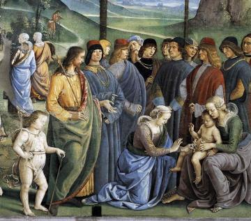 Moses's Journey Into Egypt And The Circumcision Of His Son Eliezer (detail) Artwork by Pietro Perugino