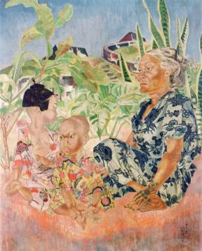 In Okinaw Artwork by Tsuguharu Foujita