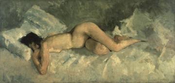 Reclining Nude Artwork by George Heidrik Breitner