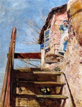The Stairs Artwork by Frederick Childe Hassam