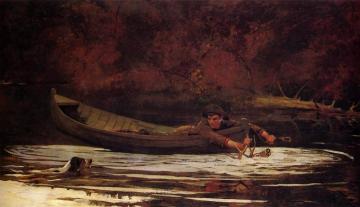 Hound and Hunter Artwork by Winslow Homer